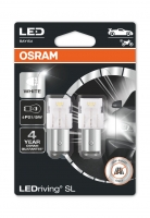 Osram LED lemputės, P21/5W  BAY15d 12V  2.00/0.4W Balta, 2vnt 7528 