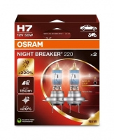 Osram lemputės Night Breaker ,+220%, H7, 55W,2 vnt, DUO 64210NB220 