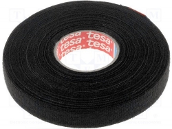 tesa 51608, PET fleece insulation tape, 15mm/25m, black 