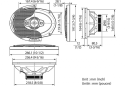 Kenwood, KFC-PS6986, 15x23 cm /6x9"  Coaxial System 