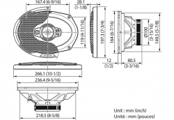 Kenwood, KFC-PS6996, 15x23 cm /6x9" Coaxialsystem 