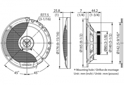 Kenwood, KFC-S1766, 17 cm /6.75"  Coaxial System 