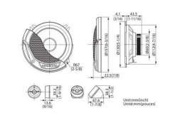 KENWOOD, KFC-E130P 13cm 2-juostų komponentai (250 W) 