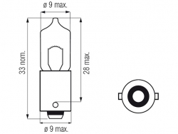 Bosma lemputė BA9s, 20W, H20W 