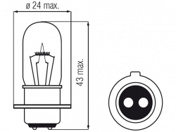 Bosma lemputė PX15d, 20/20W 