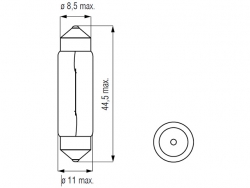 Bosma lemputė SV8.5, 5W 11X44 