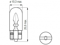 Bosma car lamp T10, 3W, W3W 