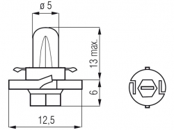 Bosma lemputė B8.4D, 2W 