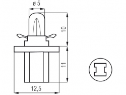 Bosma car lamp B8.5D, 1.2W 