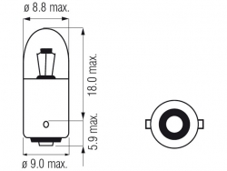 Bosma lemputė BA9s, 24V, 4W, T4W HD 