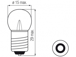 Bosma lemputė E10, 5W, 15X29 