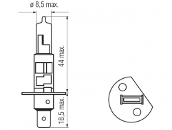 Bosma lemputė H1, 55W, Saphire 