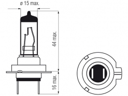 Bosma lemputė H7, 12V, 55W 