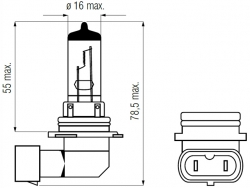 Bosma car lamp HB4, 55W 