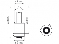 Bosma lemputė BA15s, 20W, halogen 