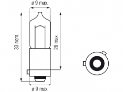 Bosma car lamp BAY9s, 21W, H21W 