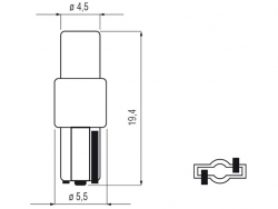 Bosma car lamp T05, yellow, LED 