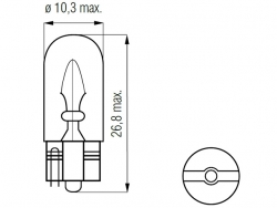 Bosma lemputė T10, 3W, W3W 