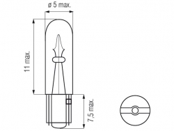 Bosma lemputė T05, 1.2W, mėlyna 