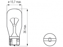 Bosma car lamp T15, 15W 