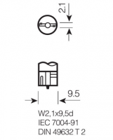 Osram car lamp COOL BLUE,  W5W, 5W O2825HCBI 