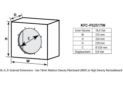 KENWOOD, KFC-PS2517W subwoofer 