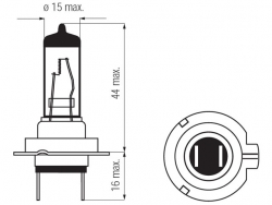 Bosma car lamp H7, PX26d 55W, blue 