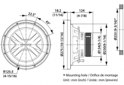 KENWOOD, KFC-PS2517W subwoofer 